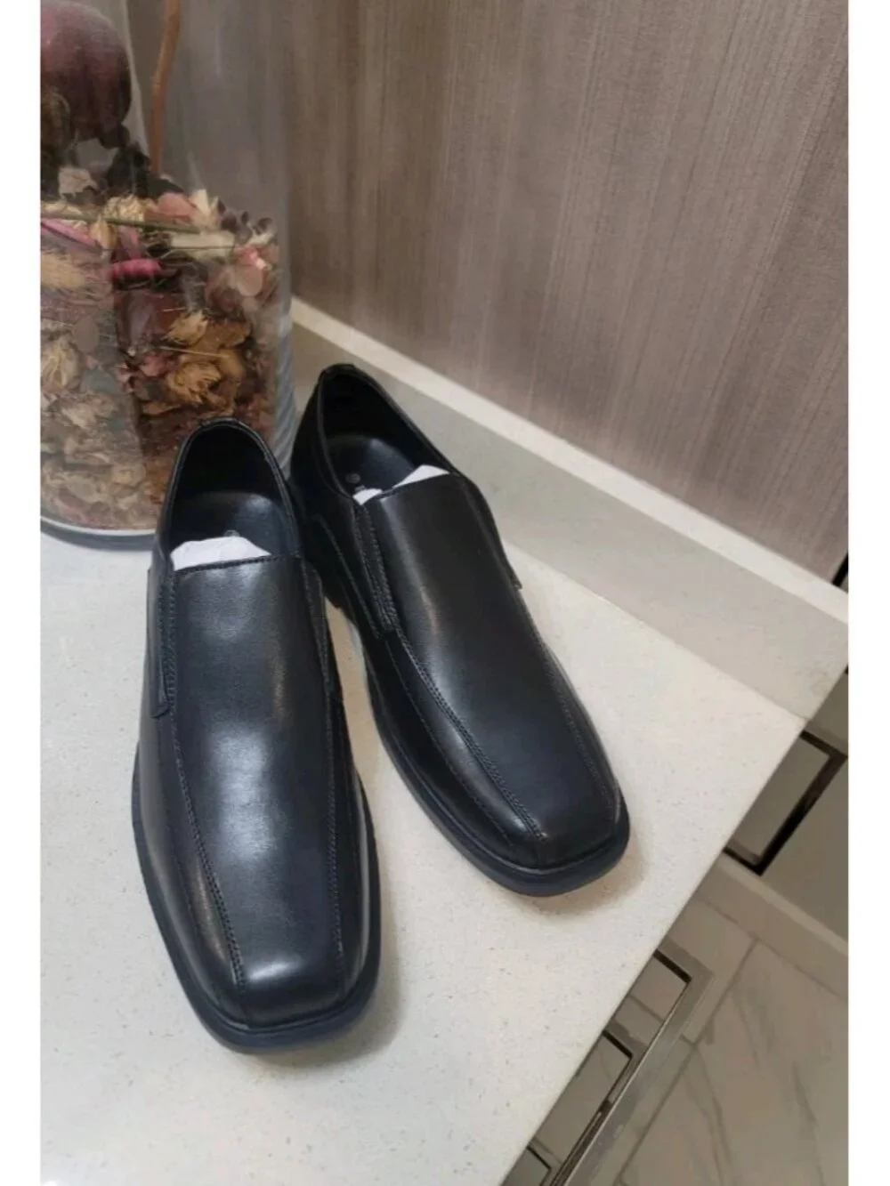 Bruno Marc Oxfords Shoes Square Slip On Dress Shoes Sz EU 41/ US 8 New Black
